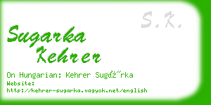 sugarka kehrer business card